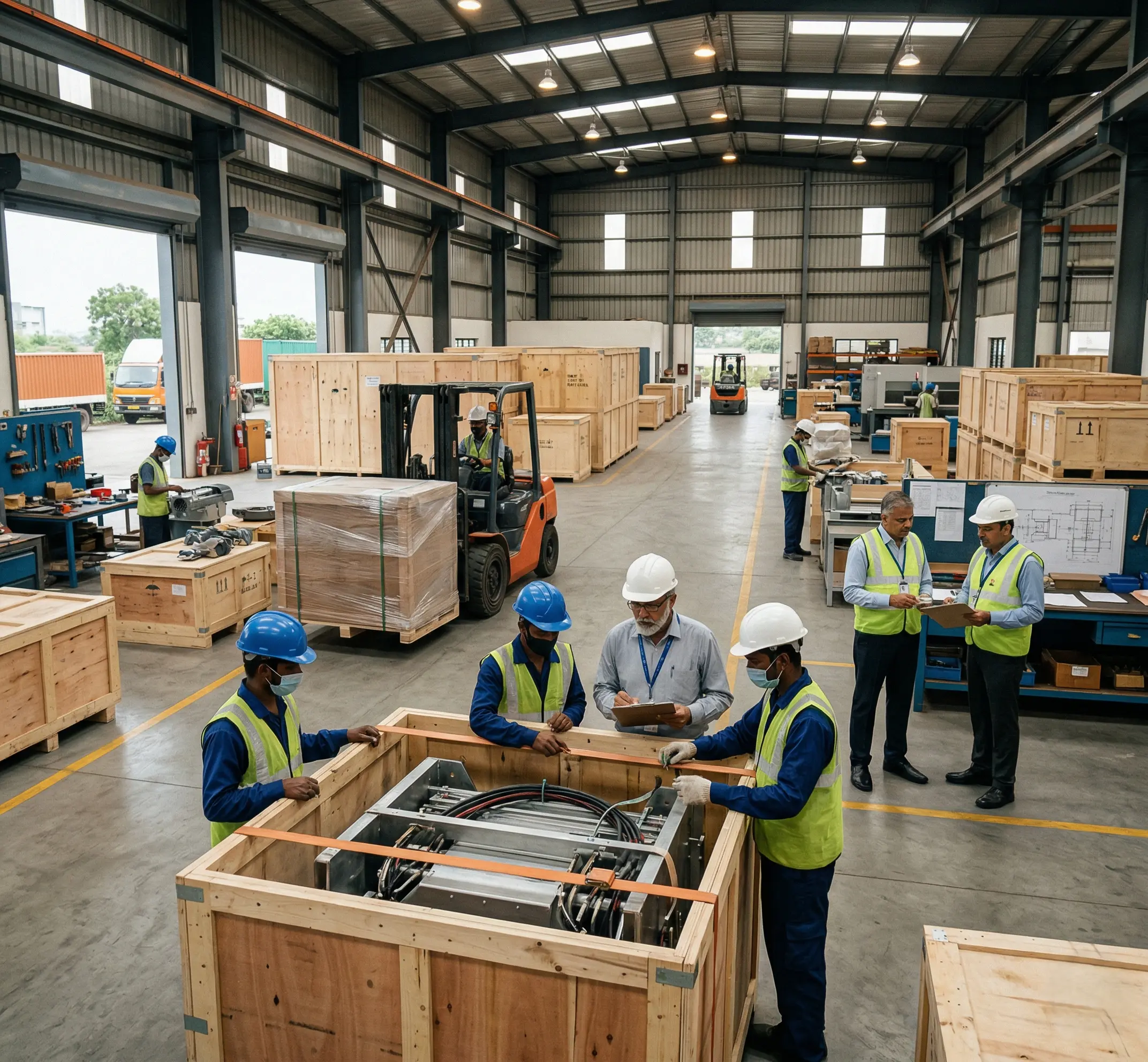 OM INDIA industrial packaging facility in Chakan, Pune